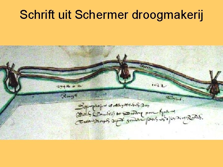 Schrift uit Schermer droogmakerij 