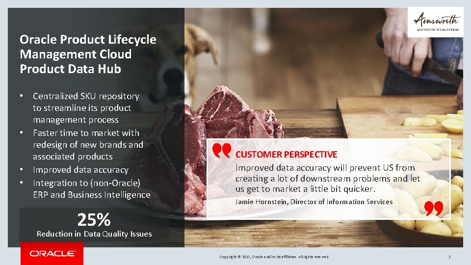 Oracle Product Lifecycle Management Cloud Product Data Hub • Centralized SKU repository to streamline