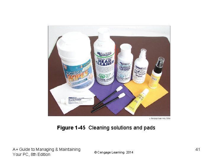 Figure 1 -45 Cleaning solutions and pads A+ Guide to Managing & Maintaining Your