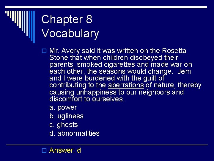 Chapter 8 Vocabulary o Mr. Avery said it was written on the Rosetta Stone