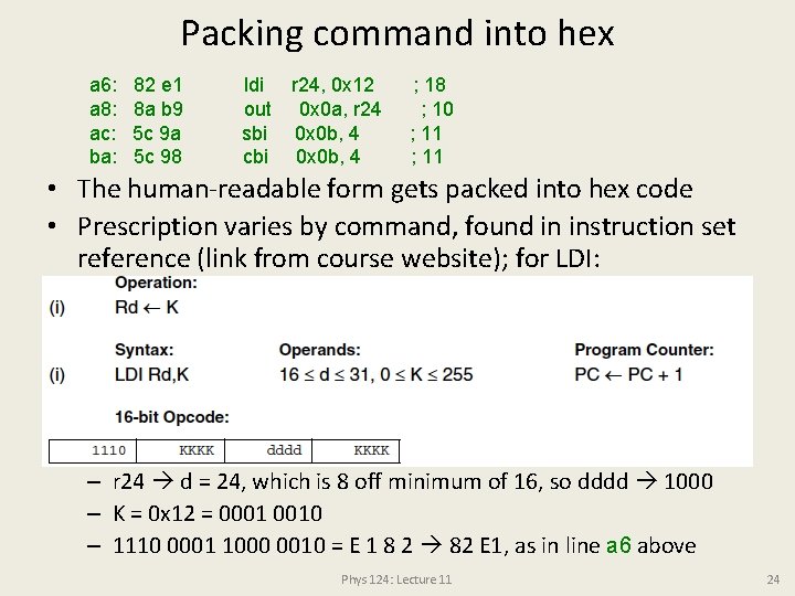 Packing command into hex a 6: a 8: ac: ba: 82 e 1 8