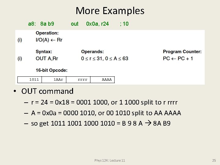 More Examples a 8: 8 a b 9 out 0 x 0 a, r More Examples a 8: 8 a b 9 out 0 x 0 a, r