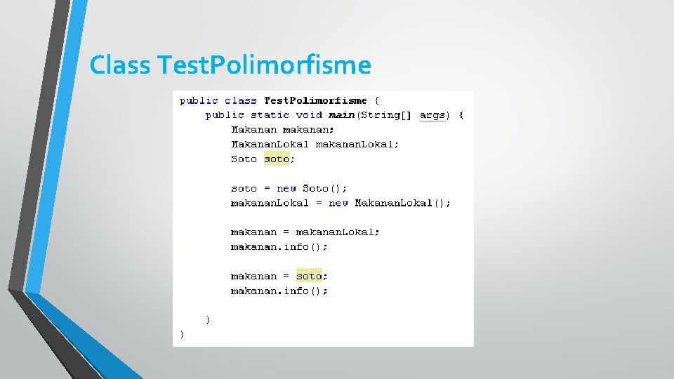 Class Test. Polimorfisme 