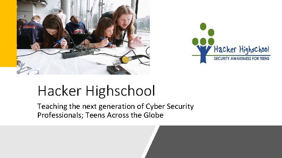 Hacker Highschool Teaching the next generation of Cyber Security Professionals; Teens Across the Globe
