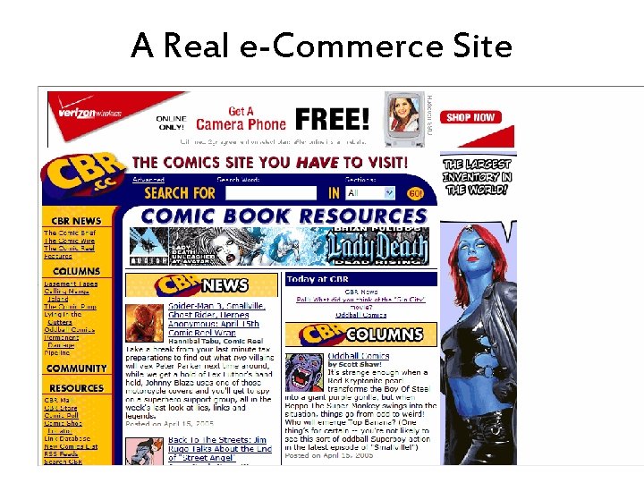 A Real e-Commerce Site 