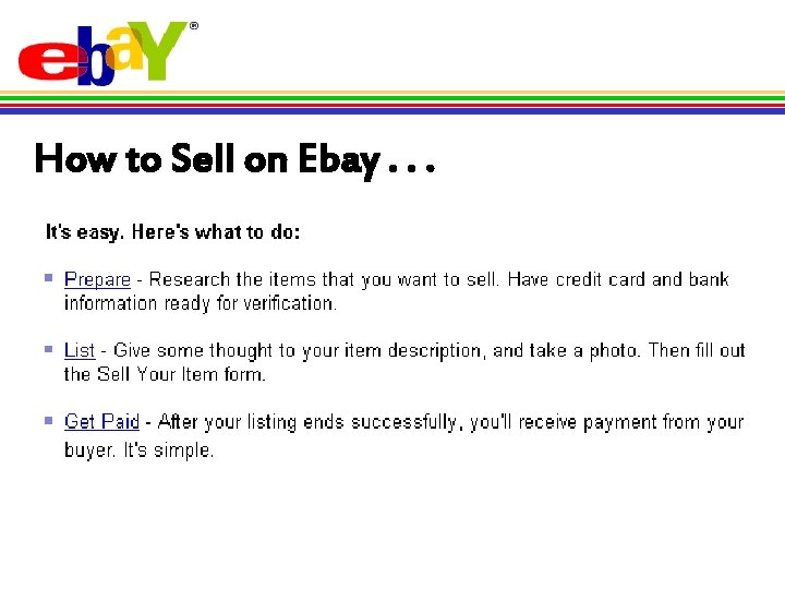 How to Sell on Ebay. . . 