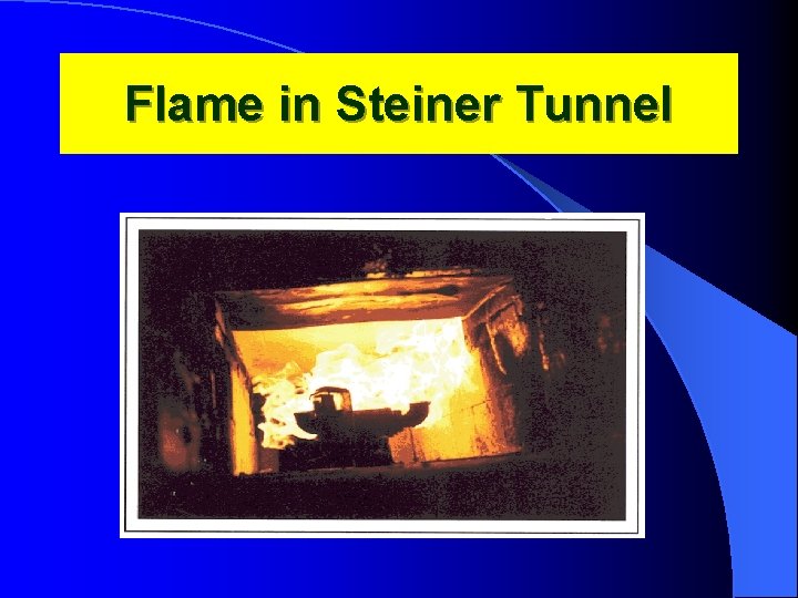 Flame in Steiner Tunnel 