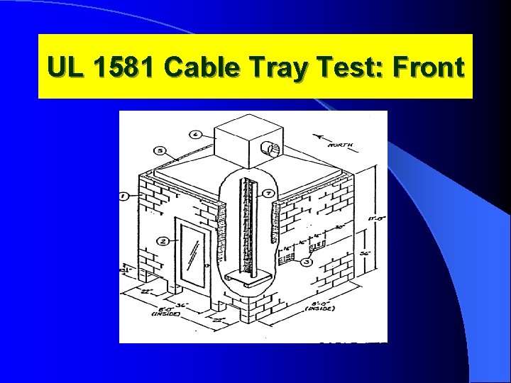 UL 1581 Cable Tray Test: Front 