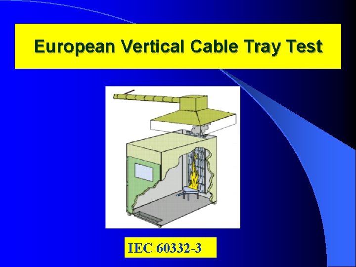 European Vertical Cable Tray Test IEC 60332 -3 