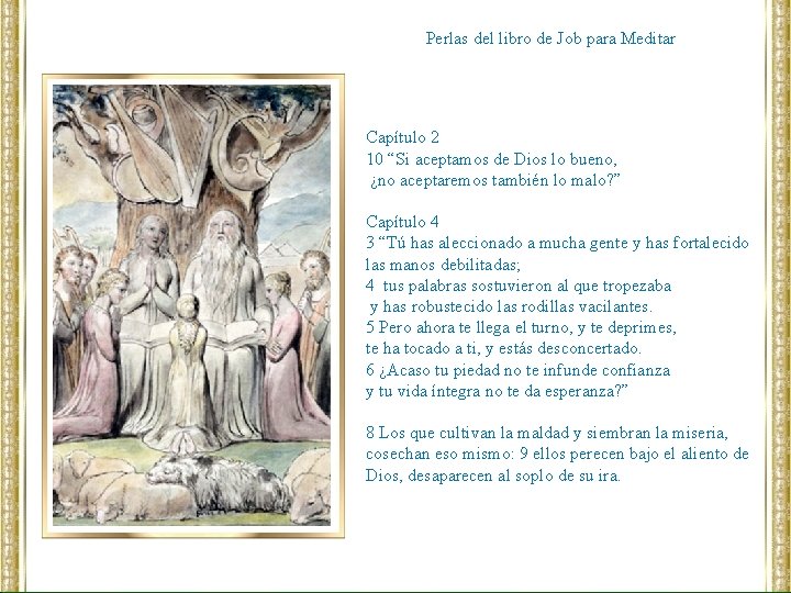 Perlas del libro de Job para Meditar Capítulo 2 10 “Si aceptamos de Dios