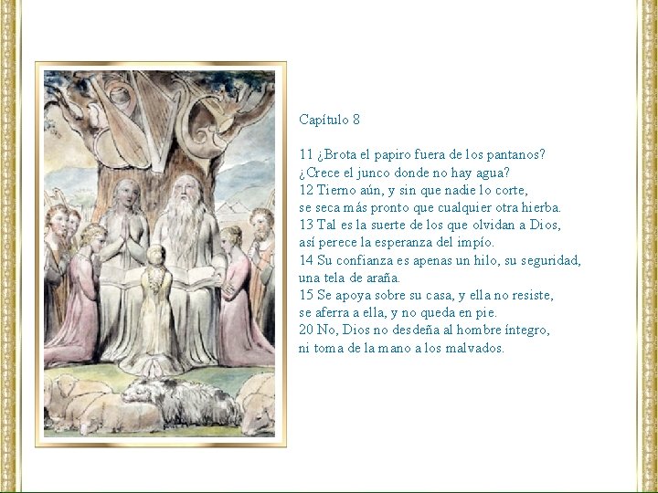 Capítulo 8 11 ¿Brota el papiro fuera de los pantanos? ¿Crece el junco donde