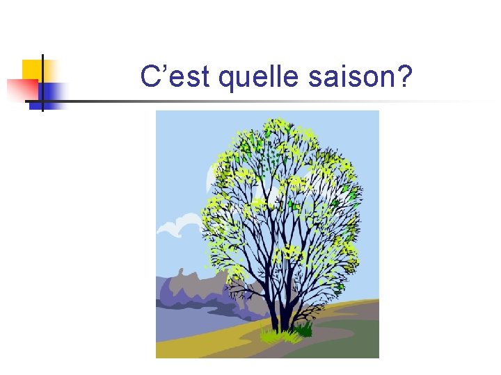 C’est quelle saison? C’est quelle saison?