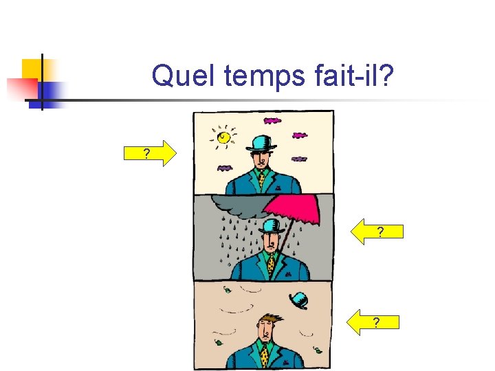 Quel temps fait-il? ? ? ? Quel temps fait-il? ? ? ?