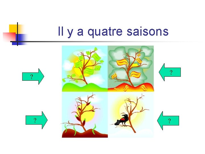 Il y a quatre saisons ? ? Il y a quatre saisons ? ?