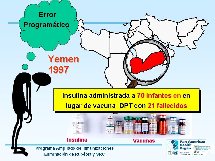  Error Programático Yemen 1997 Insulina administrada a 70 infantes en en lugar de