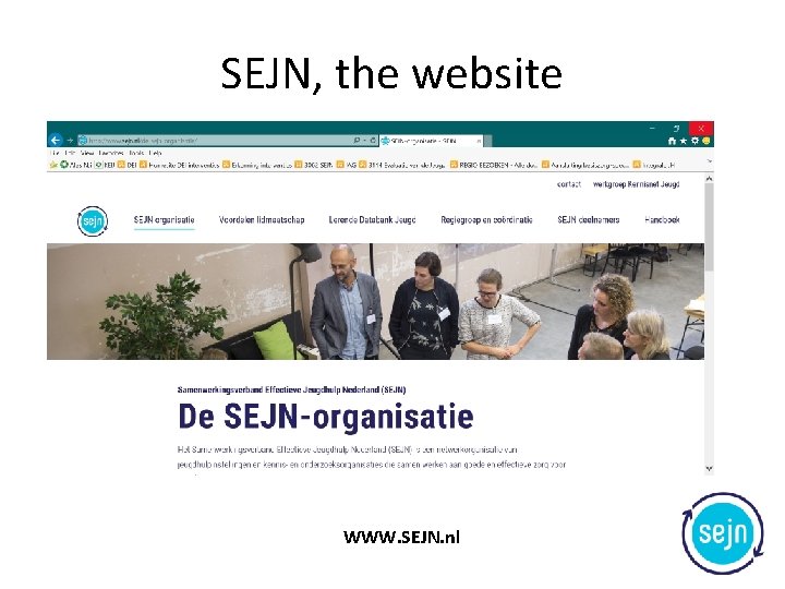 SEJN, the website WWW. SEJN. nl 