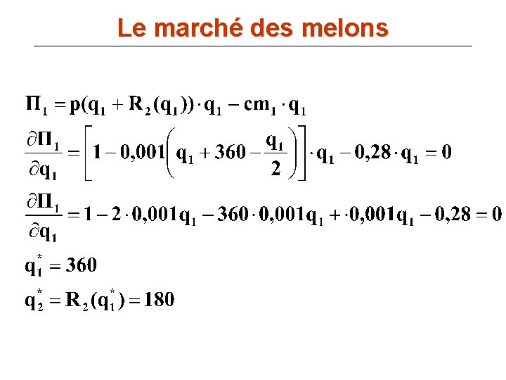 Le marché des melons 