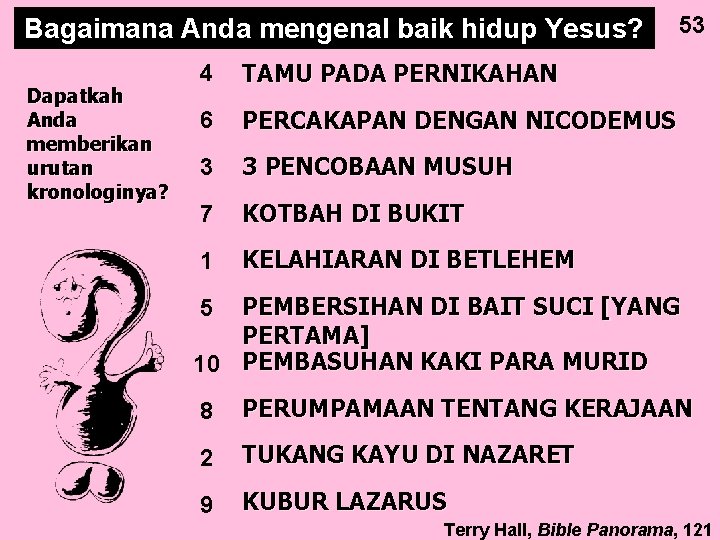 Bagaimana Anda mengenal baik hidup Yesus? How Well Do You Know the Life 4