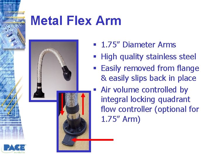 Metal Flex Arm § 1. 75” Diameter Arms § High quality stainless steel §