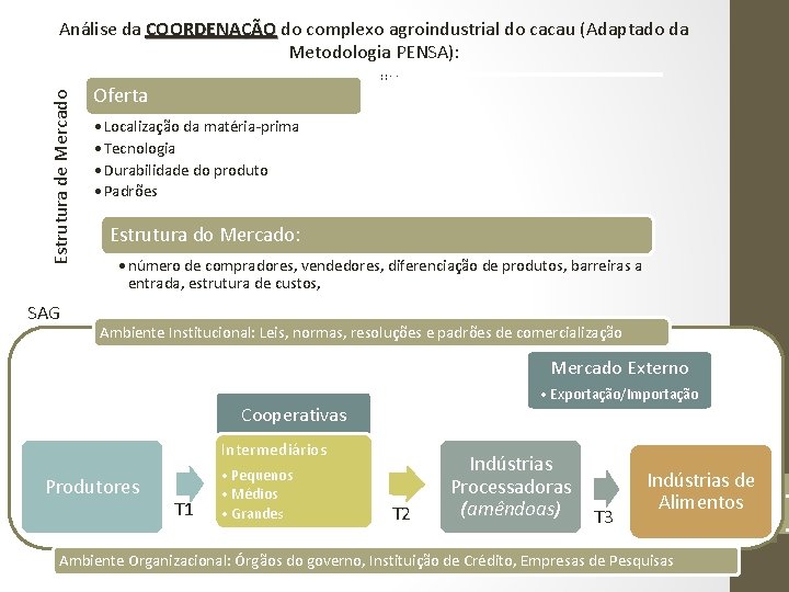 Análise da COORDENAÇÃO do complexo agroindustrial do cacau (Adaptado da COORDENAÇÃO Metodologia PENSA): Estrutura