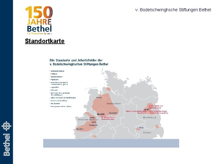v. Bodelschwinghsche Stiftungen Bethel Standortkarte 
