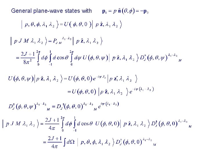 General plane-wave states with 