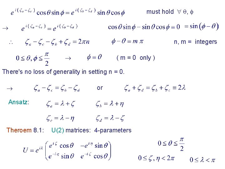 must hold , n, m = integers ( m = 0 only ) There's