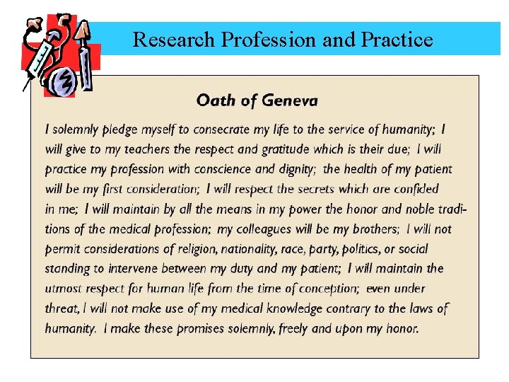 Research Profession and Practice 