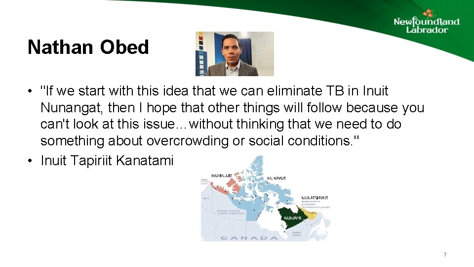 Nathan Obed • "If we start with this idea that we can eliminate TB