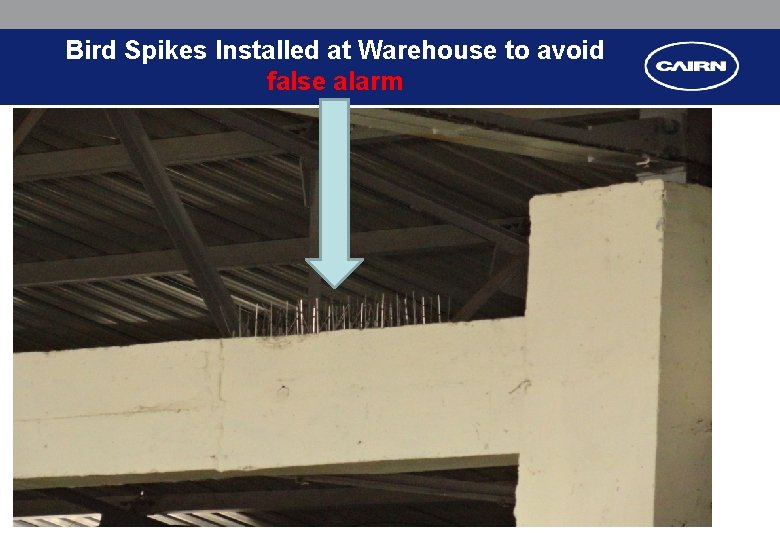 Bird Spikes Installed at Warehouse to avoid false alarm Bird Spikes Installed at Warehouse to avoid false alarm