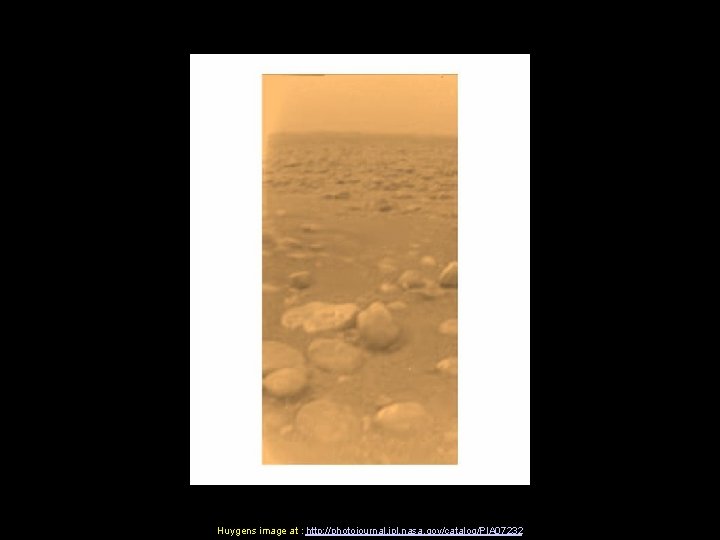 Huygens image at : http: //photojournal. jpl. nasa. gov/catalog/PIA 07232 