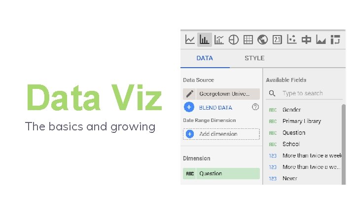 Data Viz The basics and growing 