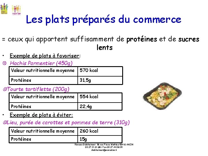 Les plats préparés du commerce = ceux qui apportent suffisamment de protéines et de