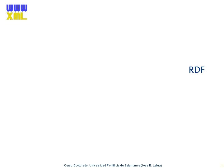 RDF Curso Doctorado: Universidad Pontificia de Salamanca (Jose E. Labra) 26 