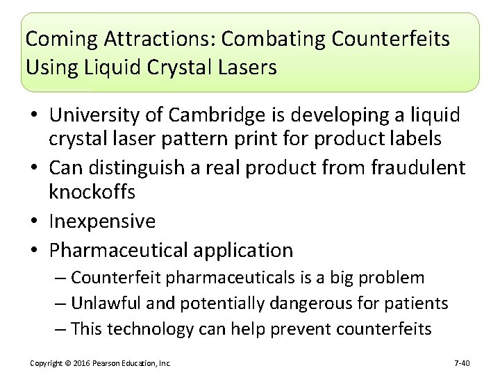 Coming Attractions: Combating Counterfeits Using Liquid Crystal Lasers • University of Cambridge is developing