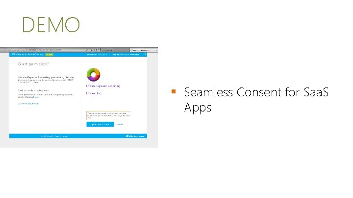 DEMO § Seamless Consent for Saa. S Apps 