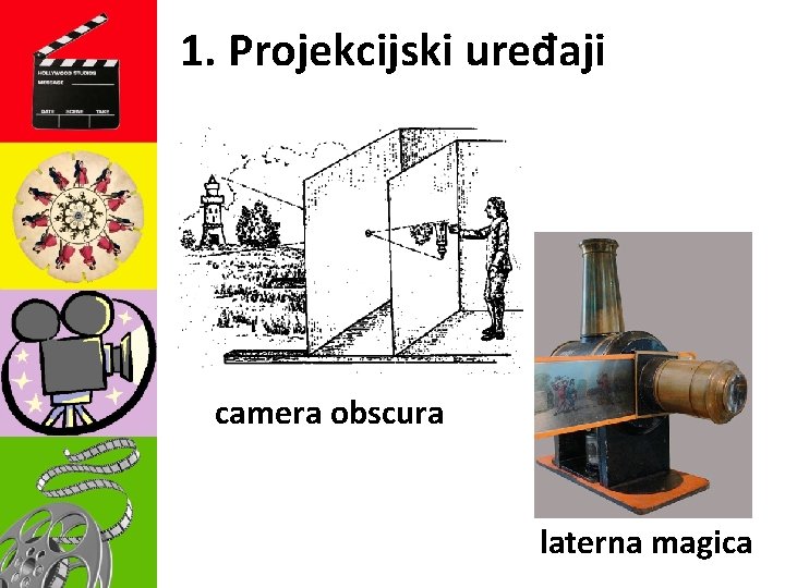 1. Projekcijski uređaji camera obscura laterna magica 