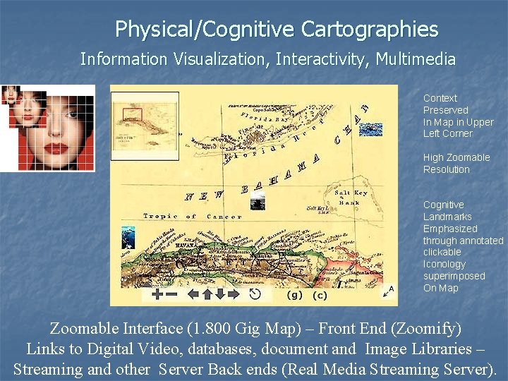 Physical/Cognitive Cartographies Information Visualization, Interactivity, Multimedia Context Preserved In Map in Upper Left Corner