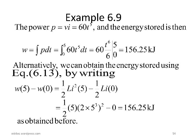 Example 6. 9 svbitec. wordpress. com 54 Example 6. 9 svbitec. wordpress. com 54