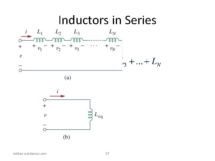 Inductors in Series svbitec. wordpress. com 57 Inductors in Series svbitec. wordpress. com 57