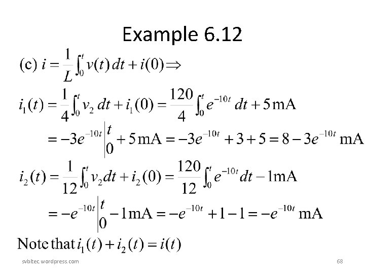 Example 6. 12 svbitec. wordpress. com 68 Example 6. 12 svbitec. wordpress. com 68