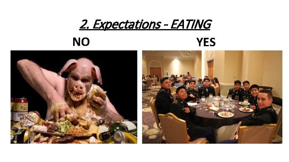 2. Expectations - EATING NO YES 
