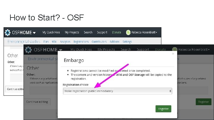 How to Start? - OSF 