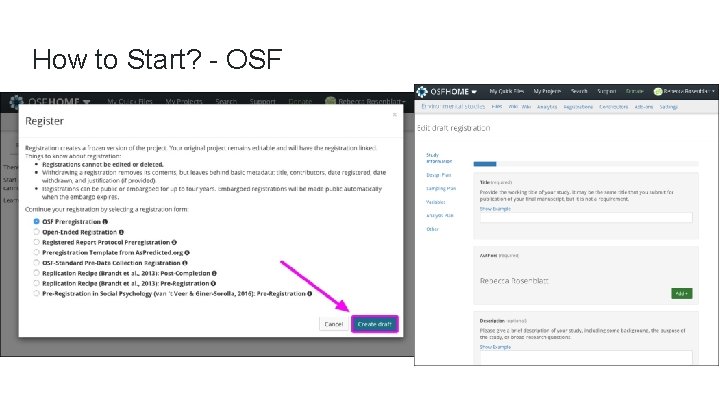 How to Start? - OSF 
