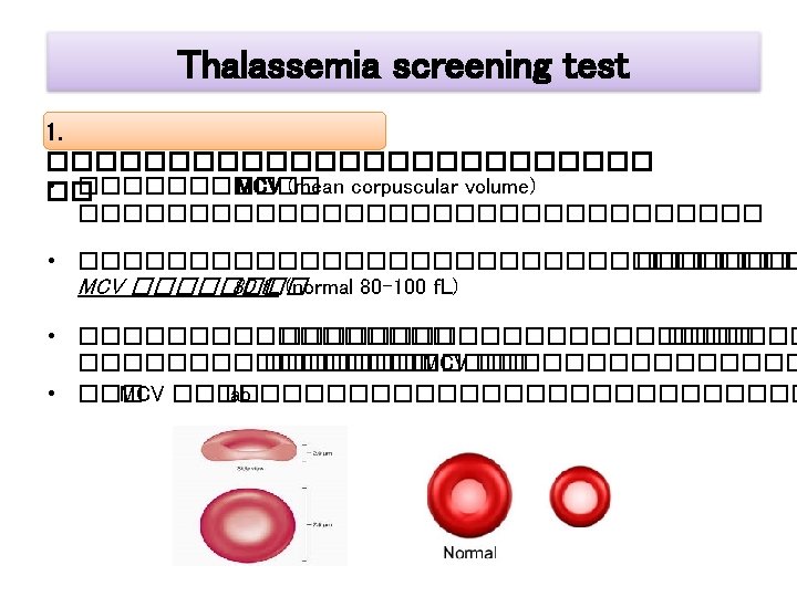 Thalassemia screening test Pichanee Chaweekulrat MD Lab Thalassemia