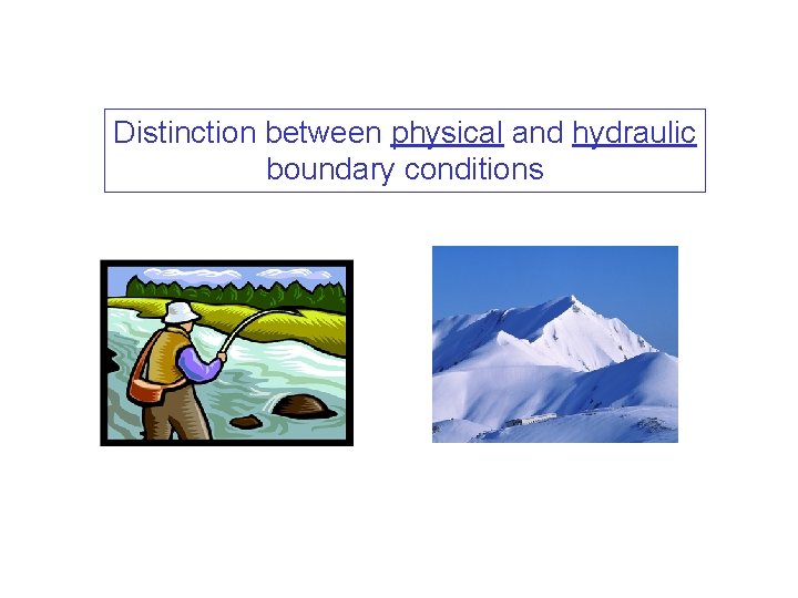 Distinction between physical and hydraulic boundary conditions 