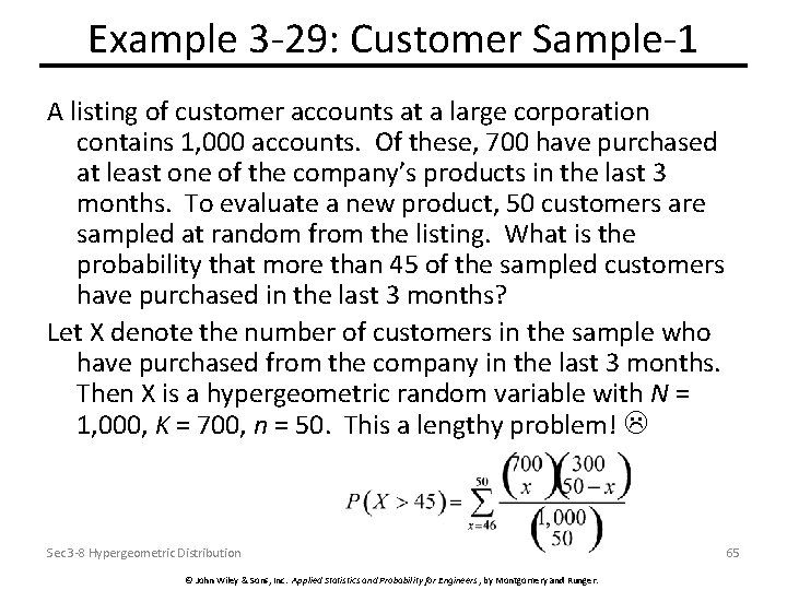 Example 3 -29: Customer Sample-1 A listing of customer accounts at a large corporation