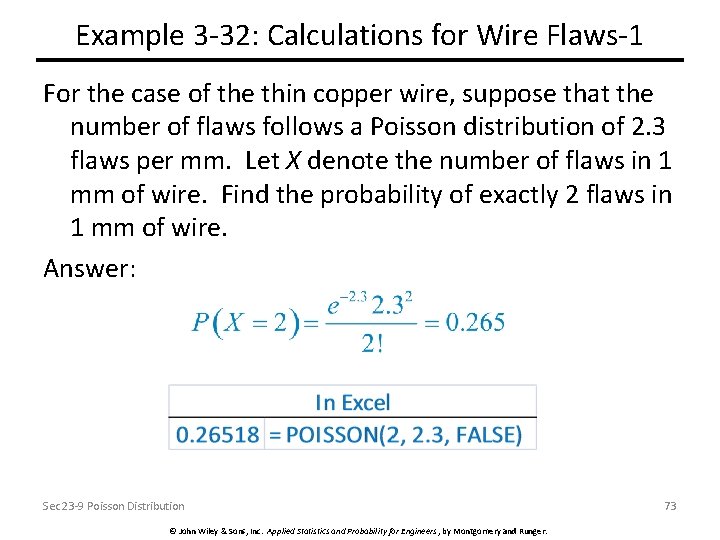 Example 3 -32: Calculations for Wire Flaws-1 For the case of the thin copper