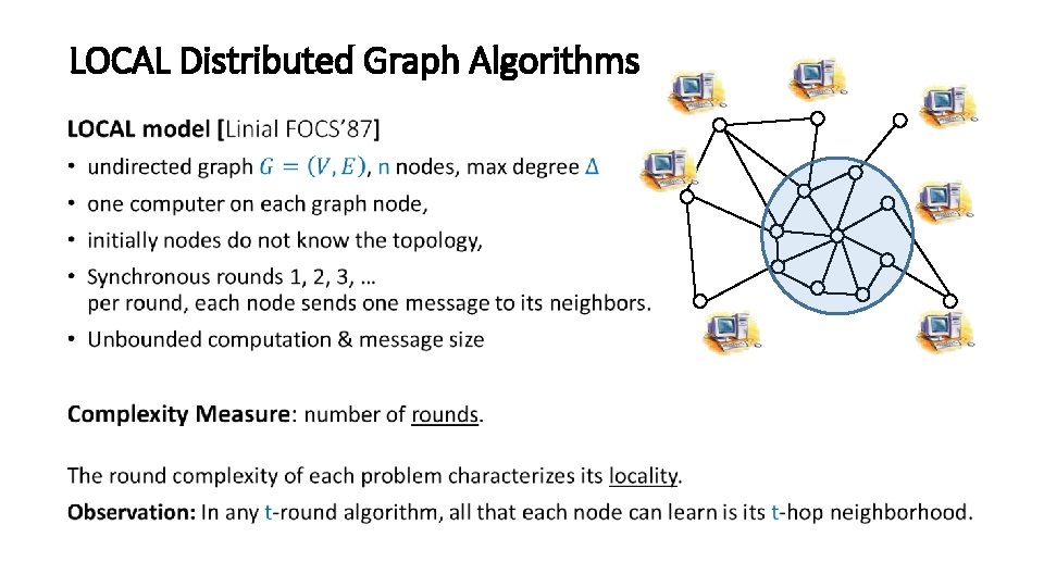 LOCAL Distributed Graph Algorithms • 