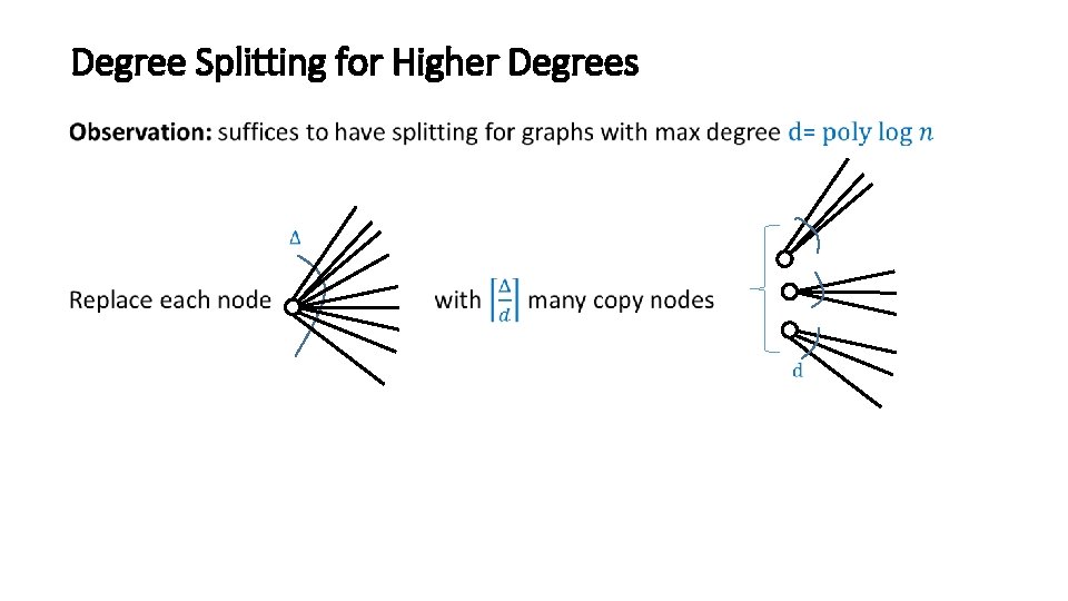 Degree Splitting for Higher Degrees • 